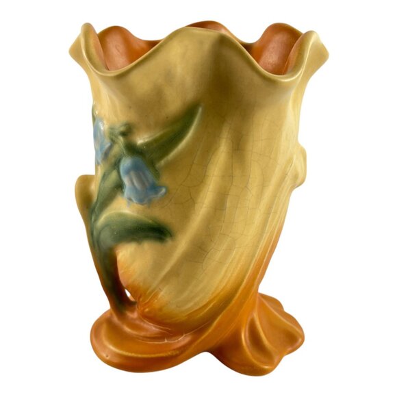 Weller Other - Vintage Arts and Crafts Weller Pottery Brown Orange Roba Bluebell Vase R3